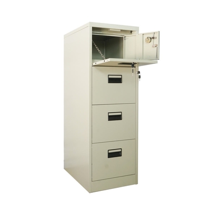 Standard Size Vertical Steel Filing Cabinets 4 Tier Metal Filing Cabinet  rustproof
