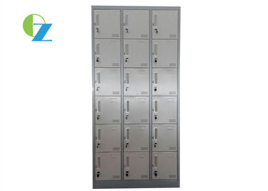 Multiple Steel Office Lockers Cabinet Customized Color 18 Door