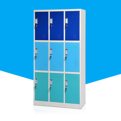 KD Structure 9 Door H1850mm Steel Office Lockers Lateral