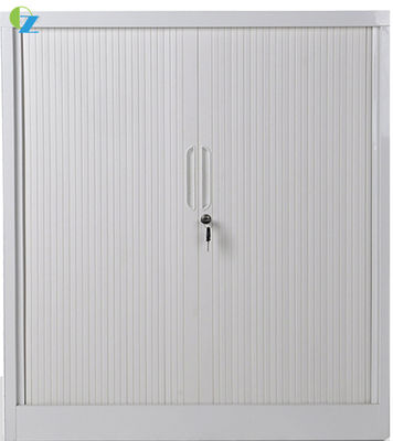 Knocked Down Structure Steel Rehau Tambour Swing Door Cabinet 2 Shelves