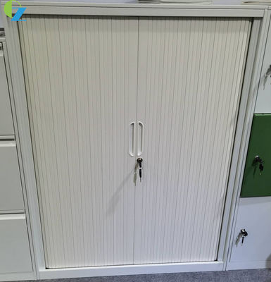 Knocked Down Structure Steel Rehau Tambour Swing Door Cabinet 2 Shelves