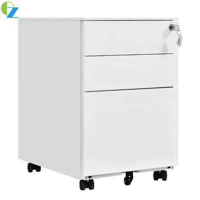 Storage 3 Section Slideway Mobile File Cabinet Rotating Assembled