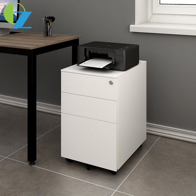 Storage 3 Section Slideway Mobile File Cabinet Rotating Assembled