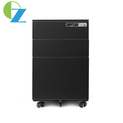 Electronic Cock Lock Mobile Pedestal Cabinet 3 Drawer Metal Slim Movable Cabinet