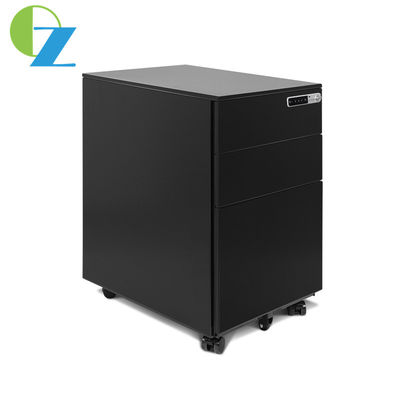 Electronic Cock Lock Mobile Pedestal Cabinet 3 Drawer Metal Slim Movable Cabinet