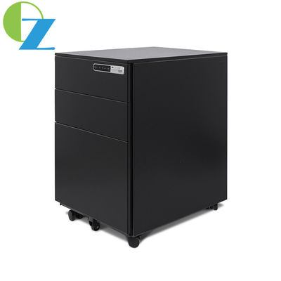 Electronic Cock Lock Mobile Pedestal Cabinet 3 Drawer Metal Slim Movable Cabinet