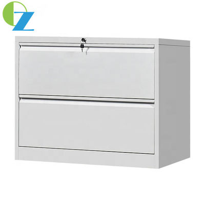 Wide Office Lateral File Cabinets Steel Storage File Cabinets 2 Drawer Metal Lockable