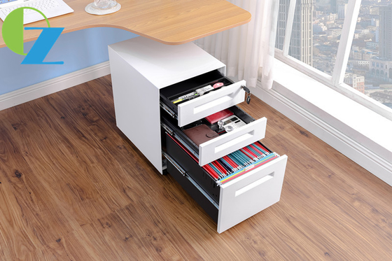 Economical Steel Office Furniture 3 Drawer Mobile Cabinet Filing Storage Pedestal