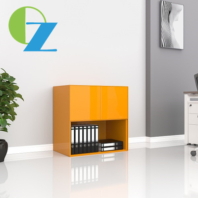 5 एमएम एज ओपन शेल्फ स्टील ऑफिस अलमारी व्हाइट स्टेन 2 टियर कैबिनेट नीचे खुला;