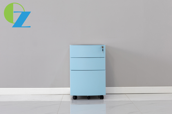 लॉक रोलिंग पेडस्टल स्टोरेज कैबिनेट के साथ स्टील 3 दराज आर्क एज मोबाइल फाइल कैबिनेट