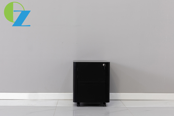 लॉक रोलिंग स्टोरेज कैबिनेट के साथ स्टील 2 दराज आर्क एज मोबाइल फ़ाइल पेडस्टल